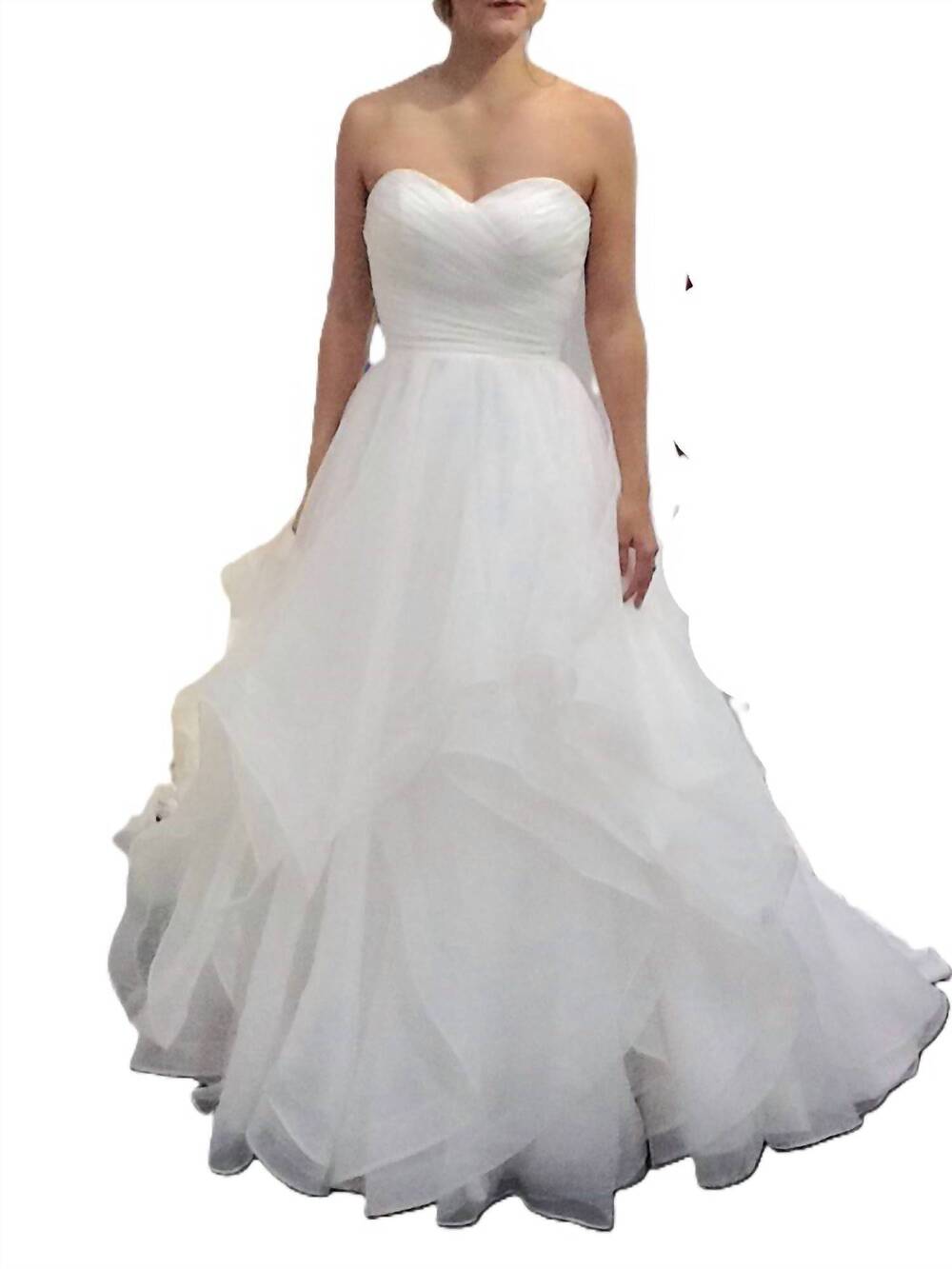 NEW COLBY JOHN strapless ball gown wedding dress in ivory